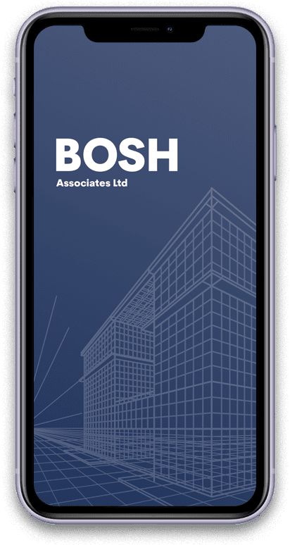 Bosh Associates phone mockup screenshot portrait